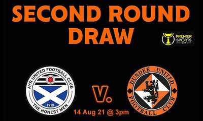 The Ayr United match will kick-off at 3pm on Saturday 14th August