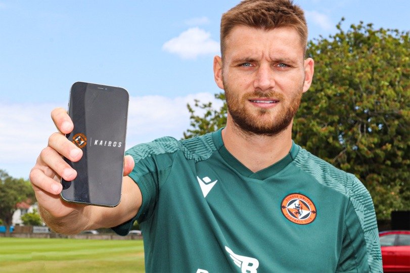 Dundee United captain Ryan Edwards launches the club's new Kairos platform 
