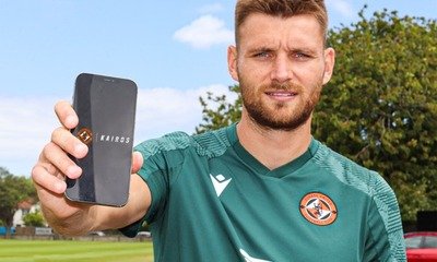 Dundee United captain Ryan Edwards launches the club's new Kairos platform 